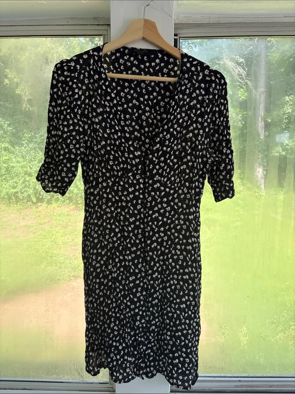 ALLSAINTS Kota Scatter Floral V-Neck mini dress Medium